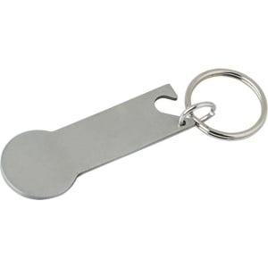 AX Keyring with shopping cart coin, bottle opener