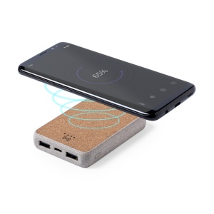 AX Wheat straw wireless power bank 5000 mAh, wireless charger 5W