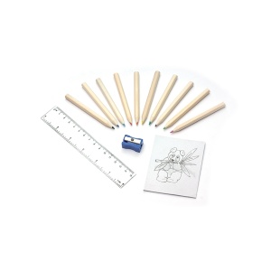 BLUE C™ Colour pencils with colouring book DECOR