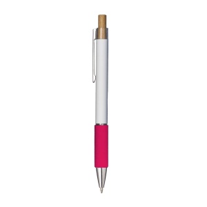 Click pen in aluminum. Colored grip with velvety effect, clip and metal details - Img 5