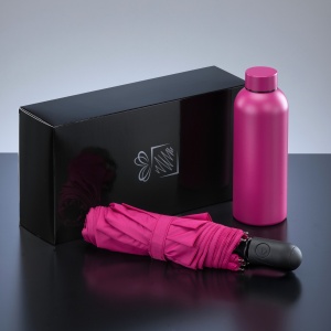CO Active Set: sticlă termică pentru apă 500 ml și umbrelă automată