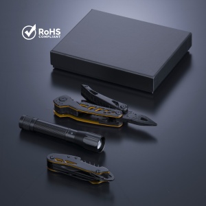 CO Optima Set II: multitool, briceag și lanternă medie