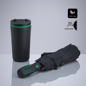 CO Travel Set: cană termică 370 ml și umbrelă automată