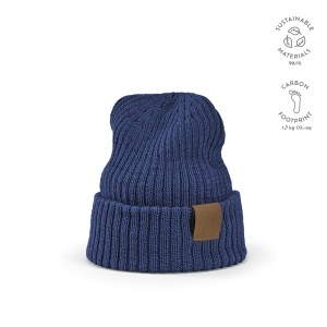 Cobain Beanie rPET and Wool. Customisable Patch - Img 16
