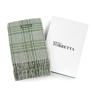 GC Eșarfă roberto torretta din poliester cu tartan verde. cu cutie - Img 2