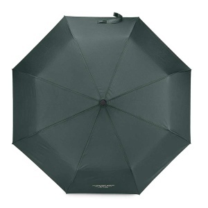GC Spalding mini umbrella 3 section with striped handle, green