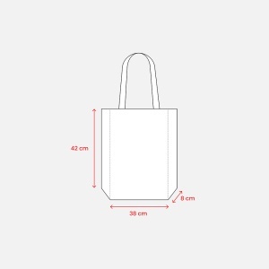 Geantă de cumpărături din bumbac reciclat, 280 g/m2 - Img 6
