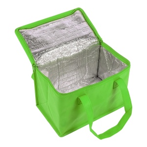 Geantă frigorifică din material nețesut laminat, cu interior argintiu - Img 4