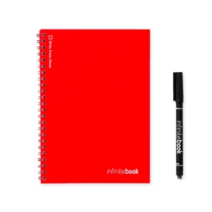 hi!™ INFINITEBOOK PLAIN A5 "Infinitebook" cu copertă flexibilă și 15 pagini simple de tip tablă albă