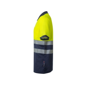 hi!™ VL ACHELOUS Tricou polo piqué bicolor (150g/m²) cu mâneci scurte, din bumbac (55%) și poliester (45%)