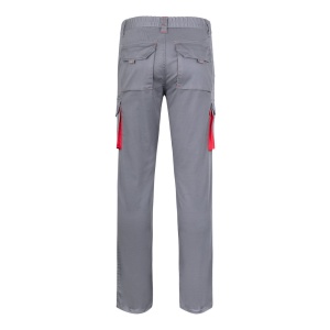 hi!™ VL FIDES Pantaloni extensibili cu buzunare multiple (240g/m²), în două tonuri, din bumbac (46%), EME (38%) și poliester (16%)