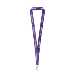 hi!™ WINDSOR Landyard de sublimare poliester reciclat (100% rPET) din poliester cu carabină