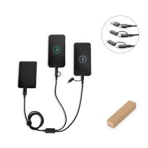 HI BERTOZZI. Super-fast 6-in-1 USB cable made from recycled aluminum (20%) and recycled PET (4%)