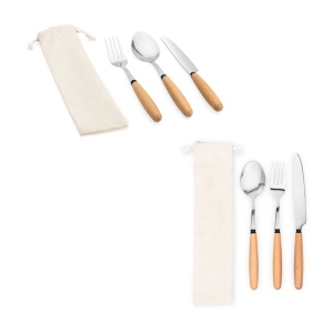 HI BOULUD. 3-piece set in acacia wood