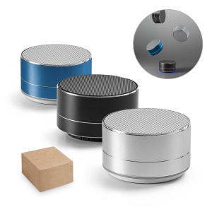 HI FLOREY. Portable 3W speaker with 4h battery life in recycled aluminium (100% rAL) and recycled ABS (100% rABS)