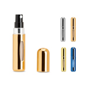 HI LINDEN. Pulverizator de parfum reîncărcabil din aluminiu, conceput pentru reumplere ușoară