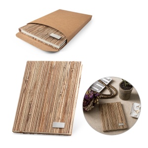 HI NERUDA. Notepad A5 cu coperta tare din fibre naturale de paie