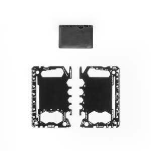 HI PEEBLES. Stainless steel multifunction card with 20 functions