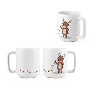 HI REINDEER. Cană cu design de Crăciun 330 ml