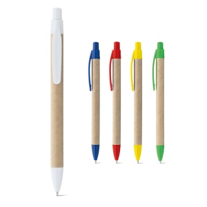HI REMI. Ballpoint pen made from 100% recycled paper with clip