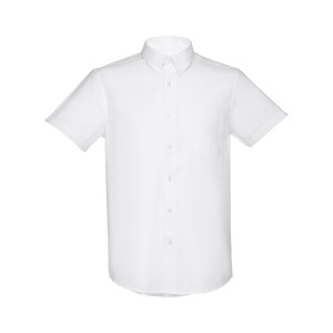HI THC LONDON WH. Men's short-sleeved oxford shirt. White - Img 1