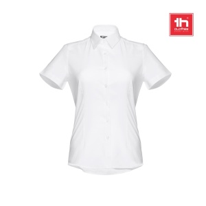 HI THC LONDON WOMEN WH. Women's short-sleeved oxford shirt. White