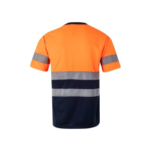 HI VL BRAHMA. Two-tone bird-eye technical T-shirt (140g/m²), in polyester (100%) - Img 12