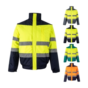 HI VL JUPITER LARGE. Two-tone padded jacket (180g/m²) in polyester (100%), with PU coating