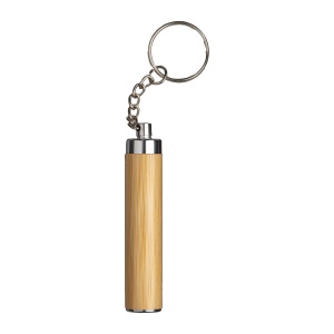 Lanternă LED din bambus cu breloc, 3 baterii LR41 incluse - Img 2