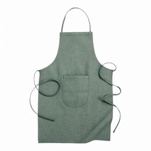 Long kitchen apron made of recycled cotton, 280 g/m2, with melange effect - Img 2