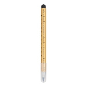 Long-lasting erasable bamboo ruler pencil with touch screen eraser and plastic cap - Img 2