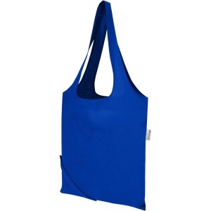 Madras Blend 140 g/m² GRS recycled foldable cotton tote bag 7L - Img 17