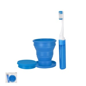MAK Baldur - Set Toothbrush Foldable. Foldable Cup, Silicone, 200 ml - Img 1