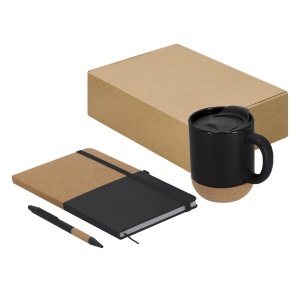 MAK Forar - Set Mug Ceramic/ Cork, 330 ml. Notepad PU/ Cork, Hard Cover, 80 Sheets. Pen Aluminium/ Cork - Img 6