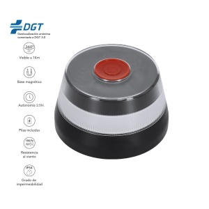 MAK Pylon - Geolocated Emergency Light V16 12 Flashing Leds. Magnetic. 3 Batteries AA Included - Img 1