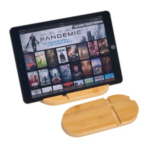 MC Bamboo tablet and smartphone holder