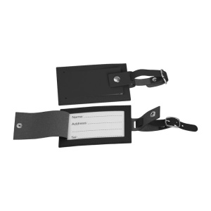 MC Faux leather luggage tag