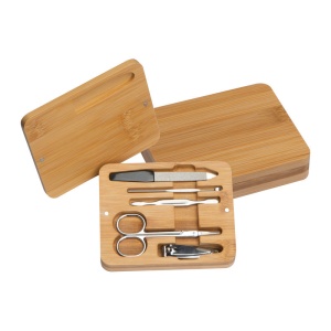 MC Manicure set in bamboo case
