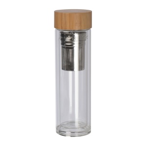 MC Sticlă cu dop din bambus, 420 ml