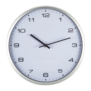 MC Wall clock with silver frame