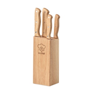 MO GOURMET - 5 piece knife set in base