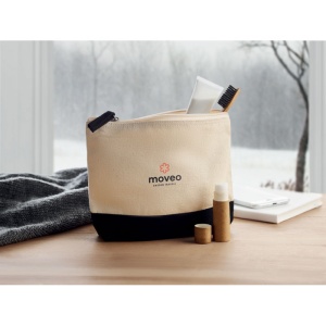 MO KLEUREN - Bicolour cotton cosmetic bag