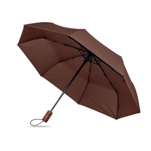 MO RAYNA FOLD 21" auto umbrella wood handle