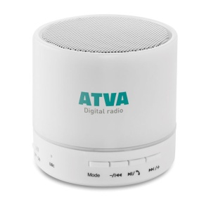 MO ROUND WHITE - Round wireless speaker LED