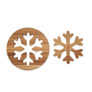 MO SCAGLIA - Acacia wooden pot holders set