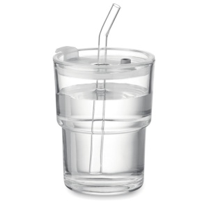 MO SIP - Pahar de sticlă cu pai 400ml - Img 3