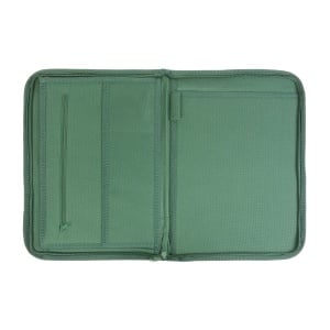 ON™ 600D polyester brief folder with zip closure, 6 inside compartments