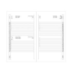 ON™ Daily diary 2025, cover with border stitching, pen holder and white paper