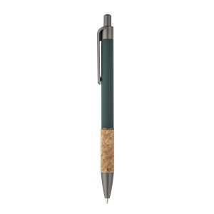 ON™ Aluminum pen with cork handle, burnished clip, top and tip