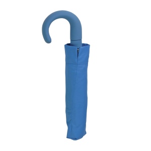 ON™ Automatic compact umbrella with curved rubberised handle and matching pouch